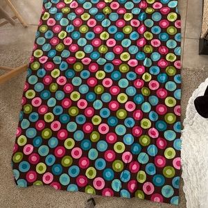 Tab top multi colored curtains. 4 panels